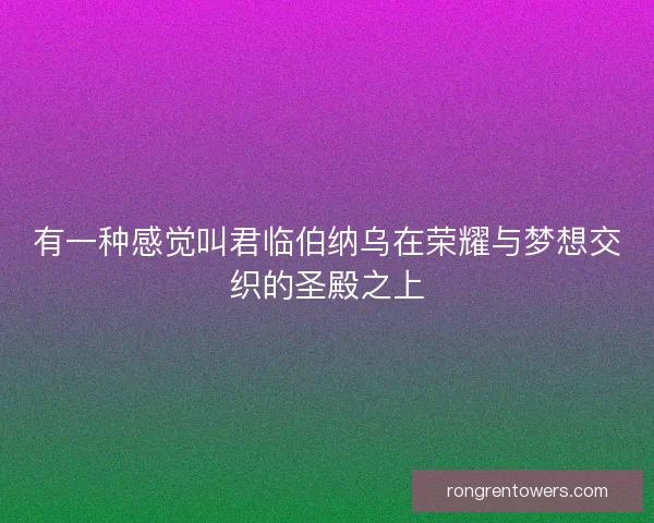有一种感觉叫君临伯纳乌在荣耀与梦想交织的圣殿之上